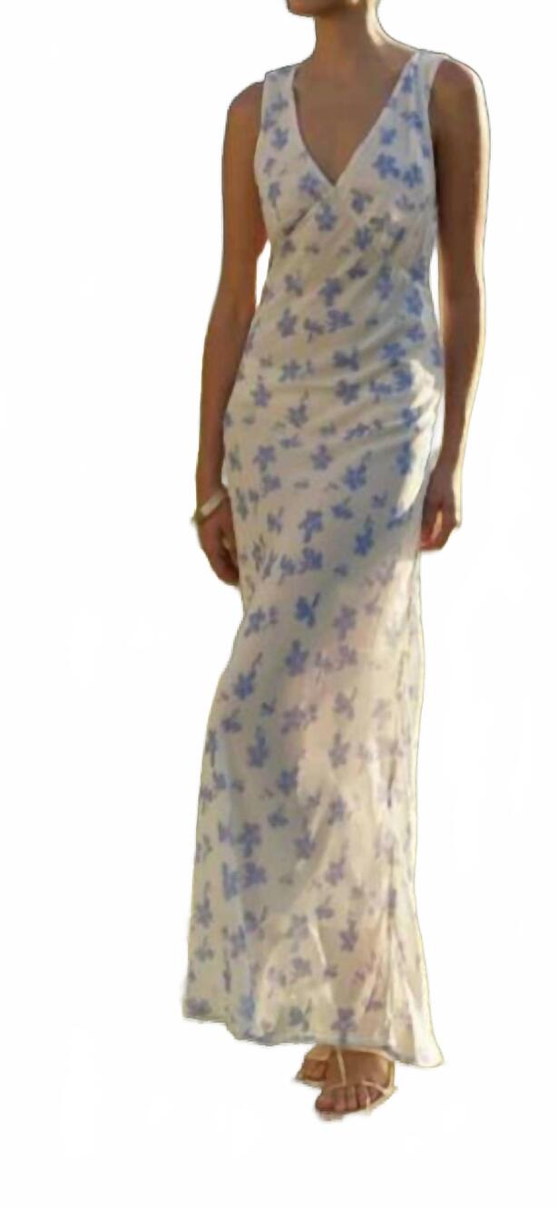 NEW ESPECIA ainaloa long sleeveless dress in white
